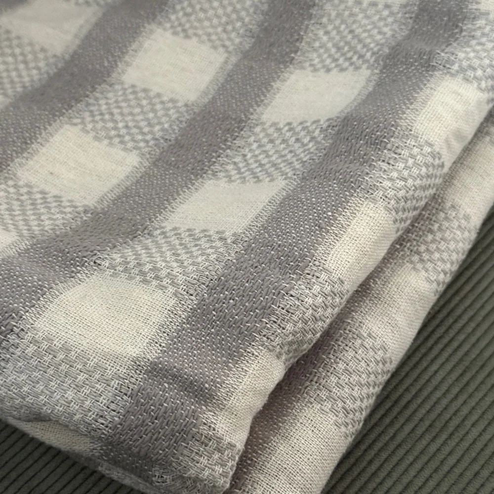 Gray and White Checkered Pillow Cover 20x20